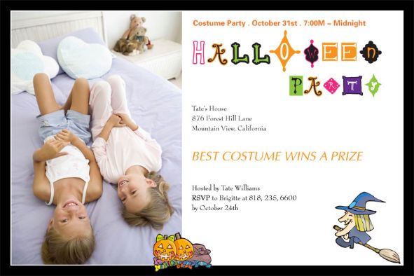 All Templates photo templates Halloween Invitations